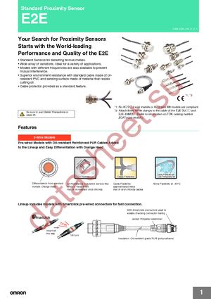 E2E-X10Y1-US datasheet  